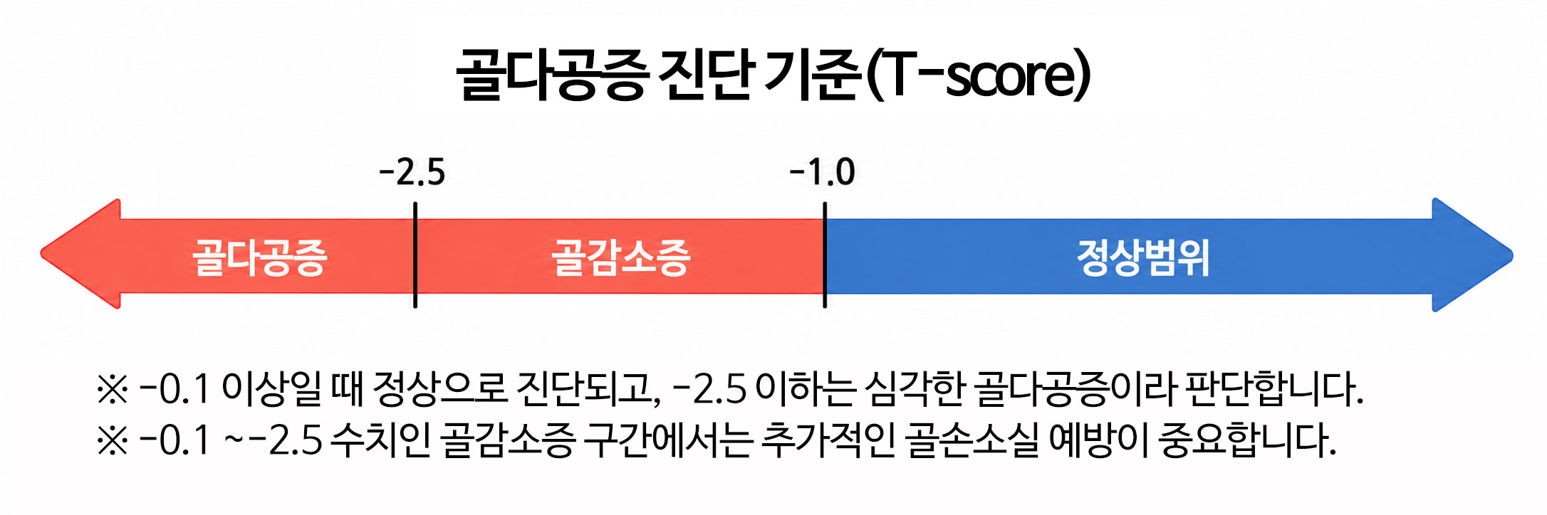골밀도 T-score 정상 골감소증 골다공증 기준 — 현풍병원 연세마디신경외과